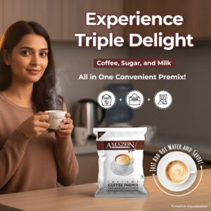 AMAZON Plus 3-in-1 Instant Coffee Premix Powder | Uses in Vending Machine Hover Image