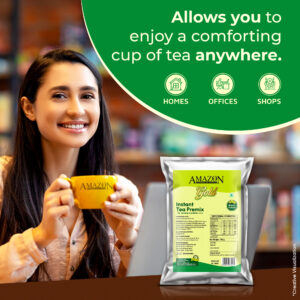 AMAZON Gold Instant Tea Premix Powder| Cardamom Flavor | 750gms Pack for Vending Machines Hover Image