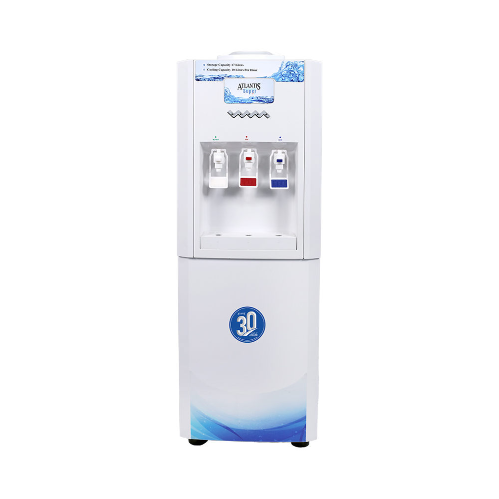 ATLANTIS SUPER Normal, Hot and Cold Water Dispenser Floor Standing with RO Compatible (Available Space for RO Setup)