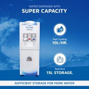 ATLANTIS SUPER Normal, Hot and Cold Water Dispenser Floor Standing with RO Compatible (Available Space for RO Setup)
