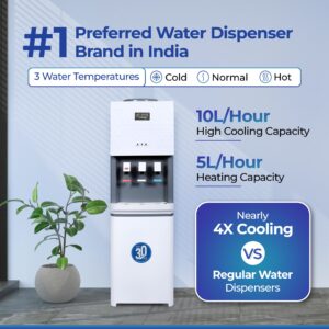 ATLANTIS JUMBO PLUS Hot Normal & Cold Water Dispenser | Floor Standing | 10Litres/Hour High Cooling Capacity