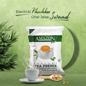 AMAZON Plus 3 in 1 Instant Cardamom Tea Premix Powder for Vending Machines| No Milk, Sugar Required Hover Image