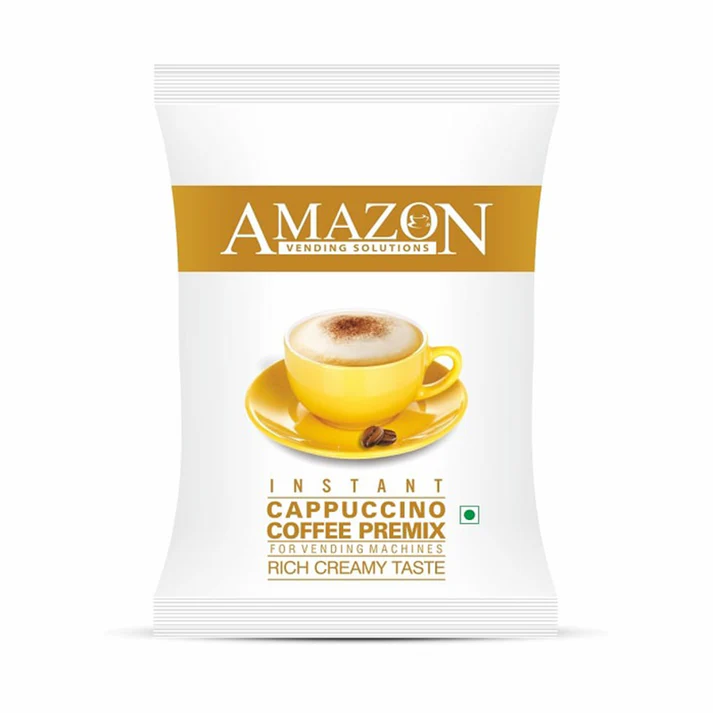 AMAZON 3 in 1 Instant Cappuccino Coffee Premix | Rich Creamy Taste | Uses in Vending Machine