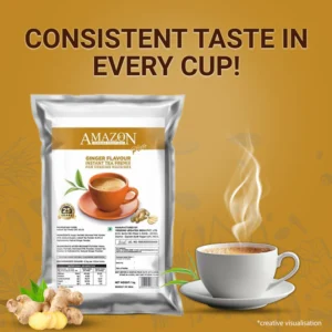 AMAZON Plus 3-in-1 Instant Ginger  Tea Premix Powder for Vending Machines | No Milk, Sugar Required Hover Image