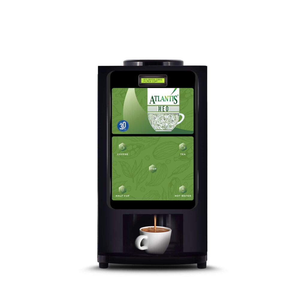 ATLANTIS NEO 2 Lane Tea and Coffee Vending Machine – Dedicated Hot Water
