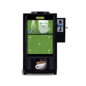 ATLANTIS NEO COIN OPERATED 4-Lane Tea Coffee Vending Machine - Dedicated Hot Water
