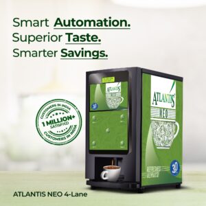 ATLANTIS NEO 4 Lane Tea and Coffee Vending Machines – Dedicated Hot Water