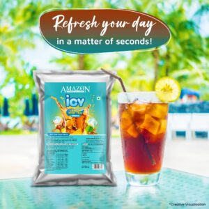 AMAZON Icy Lemon Flavoured Iced Tea Premix | Just Add Cold Water | Uses In Cold Beverage Vending Machine Hover Image