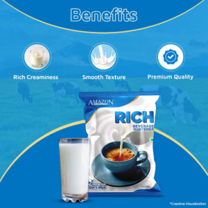 ATLANTIS RICH Beverage Dairy Whitener | 500gms Pack for Powdered Milk Vending Machine Hover Image