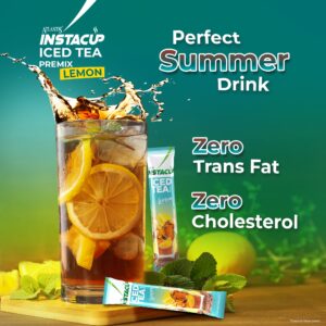 ATLANTIS Instacup Lemon Iced Tea Premix Single Serve Sachets | Natural Lemon Flavor | Travel-Friendly | FSSAI Registered | Quick Prep | Pack of 15 Hover Image
