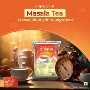 Cafe Express 3-in-1 Masala Tea Premix for Vending Machines | No Milk, Sugar Required