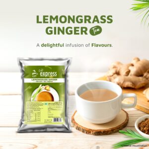 Cafe Express Lemongrass Ginger Tea Premix – 3-in-1 Blend for Vending Machines | No Milk or Sugar Needed Hover Image