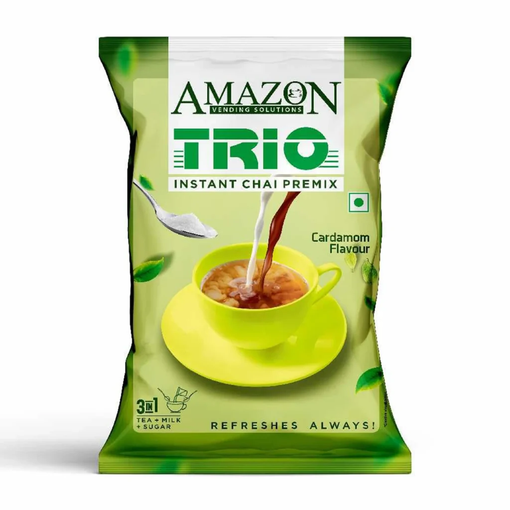 AMAZON Trio 3 in 1 Instant Cardamom Chai Premix Powder for Vending Machines