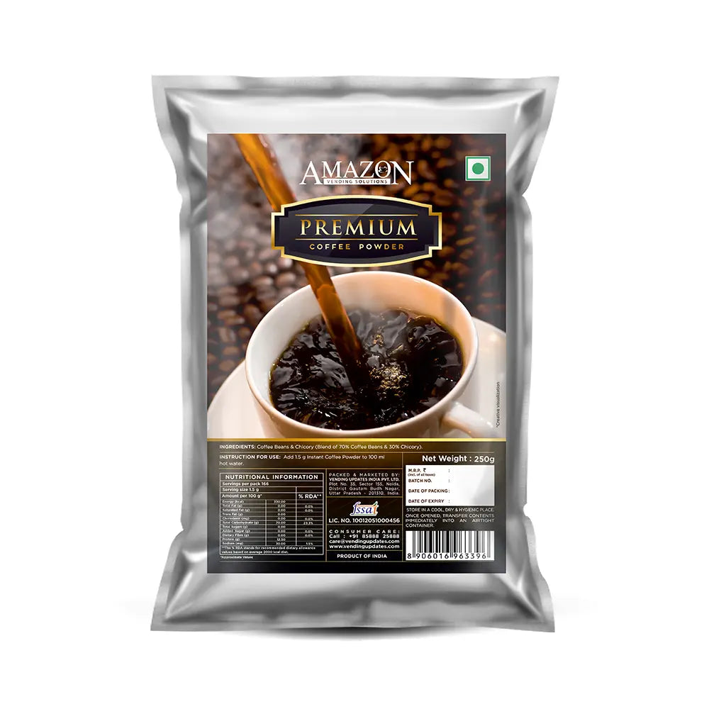 AMAZON PREMIUM Coffee 250 gms | Perfect for Hot Beverage Machine Coffee Powder