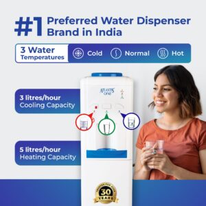 ATLANTIS ONE | Unique Single Outlet Design | Smart Push Buttons | Hot, Normal & Cold Water | 3L/Hour Cooling Capacity | Child Lock Hover Image
