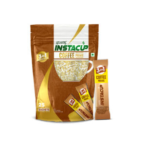 ATLANTIS INSTACUP 3-IN-1 Coffee Premix Single Serve Sachets Pack | 25 Sachets X 14 Grams Pack | Just Add Hot Water & Stir