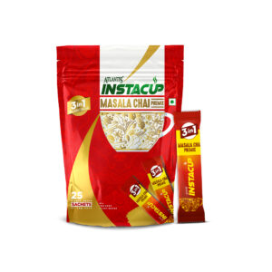 Atlantis InstaCup 3 in 1 Instant Masala Chai Premix | 25 Sachets X 14 Grams Pouch Pack