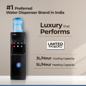 ATLANTIS BLAQUE | Smart Push Buttons | Hot, Normal & Cold Water | 3L/hour Cooling Capacity | Child Safety Lock | Top Loading Hover Image