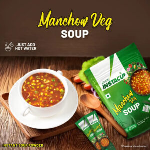 ATLANTIS Instacup Manchow Veg Single Serve Sachets Soup Pack |  Zesty Flavor 18 Sachets X 20 Grams | Just Add Hot Water & Stir Hover Image