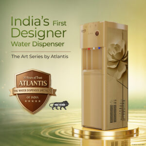Atlantis Signature Floor Standing Water Dispenser | Designer Series | Hot, Normal & Cold | Luxury Art Finish | Top Push Buttons | Child Safety Lock | Silent Operation | BIS Certified | Office & Home